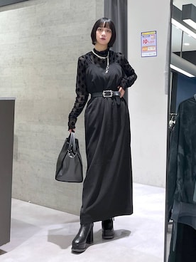 「アイテム（タンクトップ）」を使った、ぽんさん（レディース・155cm）の秋コーディネート