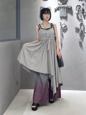 「HARE（ハレ）のアイテム（ベルト）」を使った、ぽんさん（レディース・155cm）の夏コーディネート
