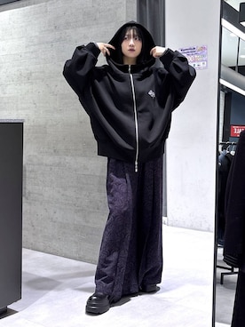 「HARE（ハレ）のアイテム（パンツ）」を使った、ぽんさん（レディース・155cm）の冬コーディネート