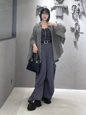 「アイテム（カーゴパンツ）」を使った、ぽんさん（レディース・155cm・20代）の夏コーディネート