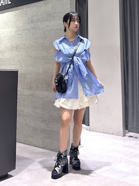 「HARE（ハレ）のアイテム（バッグ）」を使った、ぽんさん（レディース・154cm）の夏コーディネート