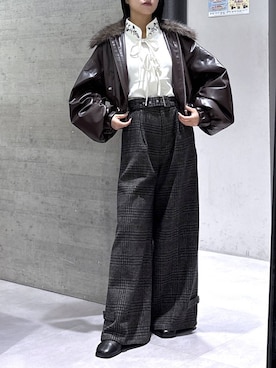 「アイテム（ブルゾン）」を使った、ぽんさん（レディース・155cm・20代）の秋コーディネート