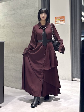 「アイテム（ワンピース/ドレス）」を使った、ぽんさん（レディース・155cm・20代）の秋コーディネート