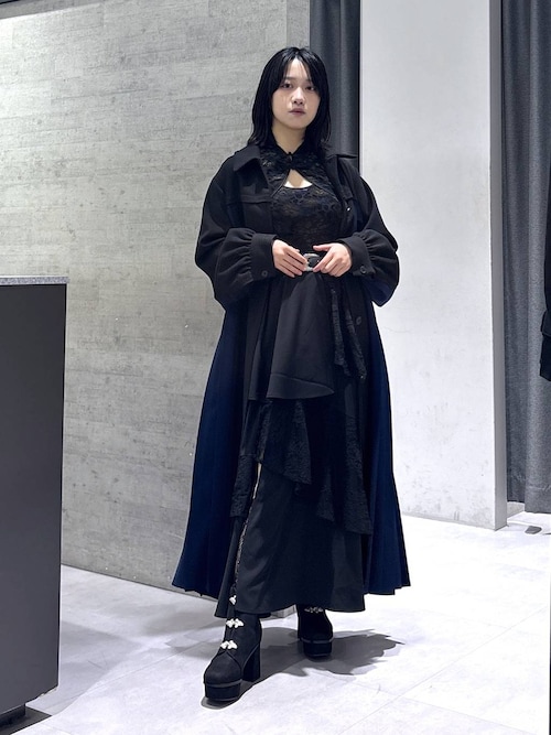 HARE（ハレ） ステンカラーコート コート ハイショクサイドプリーツ