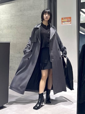 「アイテム（トレンチコート）」を使った、ぽんさん（レディース・155cm）の秋コーディネート