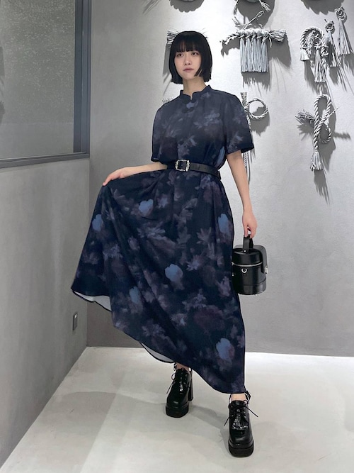 セール】Blurryフラワーワンピースガラチャイナワンピース(HARE