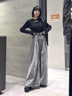 「HARE（ハレ）のアイテム（タンクトップ）」を使った、ぽんさん（レディース・155cm）の秋コーディネート