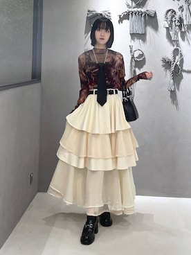 「アイテム（フォーマルスーツ/小物）」を使った、ぽんさん（レディース・155cm）の夏コーディネート