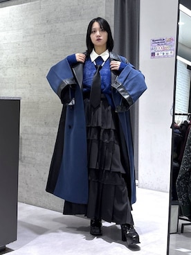 「アイテム（フォーマルスーツ/小物）」を使った、ぽんさん（レディース・155cm）の冬コーディネート