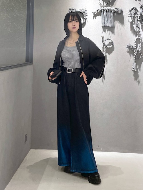 グラデーションハクプリントデニムパンツ(HARE)（デニムパンツ