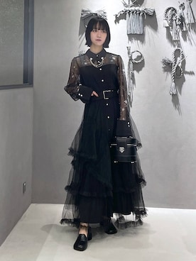 「アイテム（ワンピース）」を使った、ぽんさん（レディース・155cm）の夏コーディネート