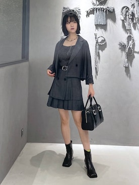 「アイテム（セットアップ）」を使った、ぽんさん（レディース・155cm・20代）の夏コーディネート