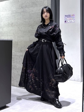 「HARE（ハレ）のアイテム（スカート）」を使った、ぽんさん（レディース・155cm）の冬コーディネート