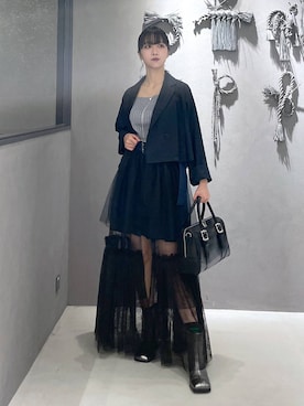 「アイテム（セットアップ）」を使った、ぽんさん（レディース・155cm）の夏コーディネート