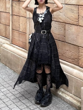 「アイテム（タンクトップ）」を使った、ぽんさん（レディース・155cm）の秋コーディネート