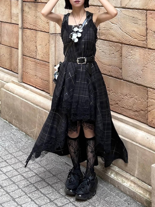 2WAYスクエアラメニットタンクトップ(HARE)