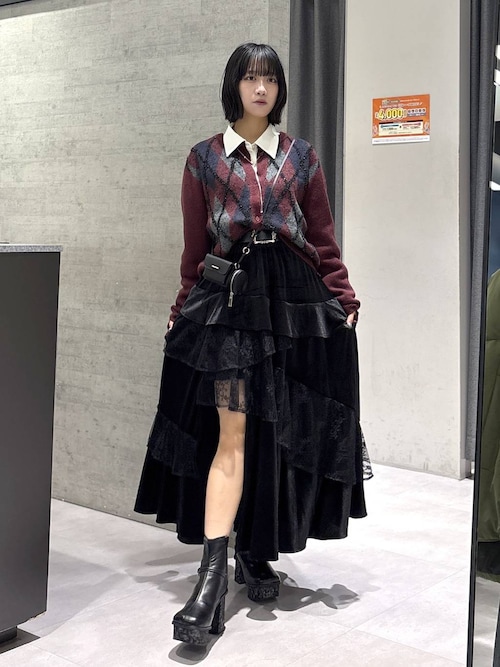 2WAYスクエアラメニットタンクトップ(HARE)