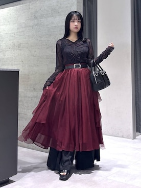 「HARE（ハレ）のアイテム（ベルト）」を使った、ぽんさん（レディース・154cm）の夏コーディネート