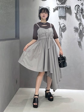 「キャミワンピース」｜ぽんさん（レディース・155cm）の夏コーディネート