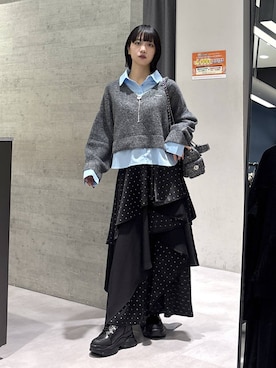 「HARE（ハレ）のアイテム（ハンドバッグ）」を使った、ぽんさん（レディース・155cm）の秋コーディネート