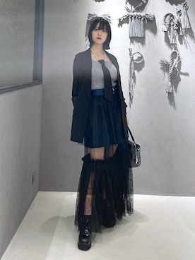 「アイテム（ネクタイ）」を使った、ぽんさん（レディース・155cm）の夏コーディネート