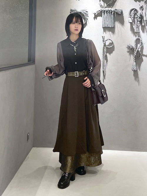 HARE EDGY MODE ピグメントスエットフレアスカートお値下げしました HARE（ハレ）の「【EDGY MODE】タータンチェックフレアスカート