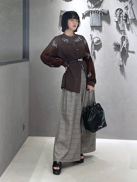 「HARE（ハレ）のアイテム（メガネ）」を使った、ぽんさん（レディース・155cm）の夏コーディネート