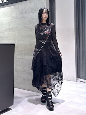 「アイテム（折りたたみ傘）」を使った、ぽんさん（レディース・154cm）の夏コーディネート