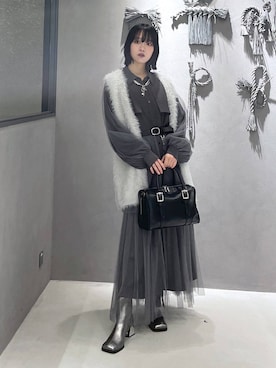 「HARE（ハレ）のアイテム（ボストンバッグ）」を使った、ぽんさん（レディース・155cm）の夏コーディネート