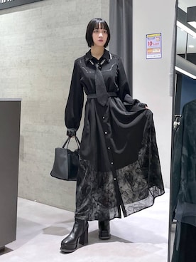 「アイテム（フォーマルスーツ/小物）」を使った、ぽんさん（レディース・155cm）の秋コーディネート