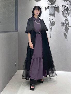 「アイテム（ブローチ/コサージュ）」を使った、ぽんさん（レディース・155cm）の夏コーディネート