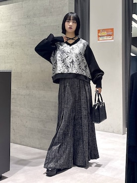 「アイテム（タンクトップ）」を使った、ぽんさん（レディース・155cm）の秋コーディネート