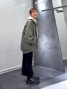 「アイテム（ブルゾン）」を使った、みっきぃさん（レディース・155cm・20代）の秋コーディネート