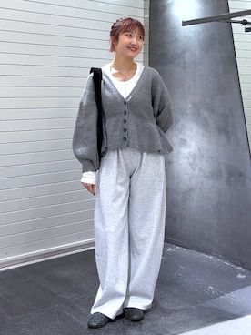 「アイテム（スウェットパンツ）」を使った、みっきぃさん（レディース・155cm・20代）の秋コーディネート