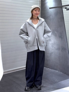 「アイテム（ブルゾン）」を使った、みっきぃさん（レディース・155cm）の秋コーディネート