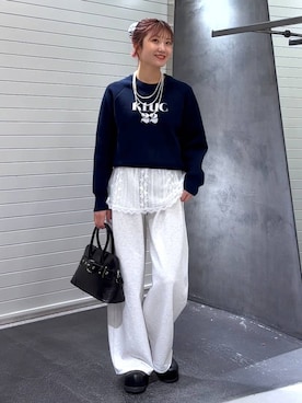 「アイテム（その他トップス）」を使った、みっきぃさん（レディース・155cm）の秋コーディネート