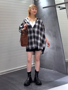 「アイテム（タンクトップ）」を使った、みっきぃさん（レディース・155cm・20代）の秋コーディネート