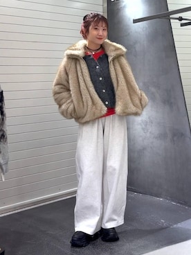 「アイテム（チョーカー）」を使った、みっきぃさん（レディース・155cm）の秋コーディネート