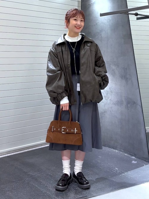 JEANASIS　ヴィンテージレザーパファーブルゾン ヴィンテージパファーレザーブルゾン【中綿入りで冬の防寒も