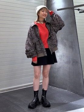 「アイテム（ブルゾン）」を使った、みっきぃさん（レディース・155cm）の秋コーディネート