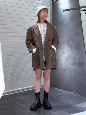 「アイテム（チョーカー）」を使った、みっきぃさん（レディース・155cm・20代）の秋コーディネート