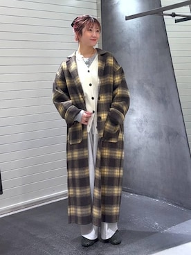 「アイテム（チェスターコート）」を使った、みっきぃさん（レディース・155cm・20代）の冬コーディネート