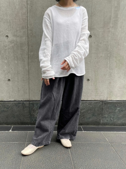 6（ロク）の「＜6(ROKU)＞MESH LONG SLEEVE PULLOVER/カットソー