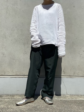 美品✨6 ROKU MESH LONG SLEEVE PULLOVER 6（ロク）の「＜6(ROKU)＞MESH LONG SLEEVE PULLOVER/カットソー