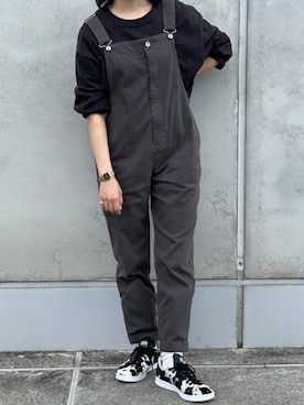 「TODAYFUL（トゥデイフル）のアイテム（サロペット/オーバーオール）」を使った、ounさん（レディース・153cm）の秋コーディネート