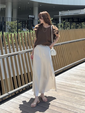 「ucalypt（ユーカリプト）のアイテム」を使った、akaneさん（レディース・166cm）の夏コーディネート