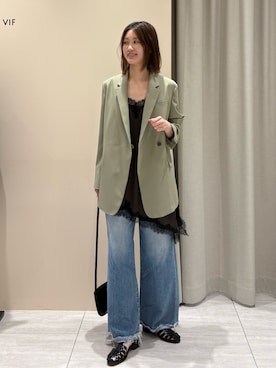 「Rouge vif（ルージュヴィフ）のアイテム」を使った、akaneさん（レディース・166cm）の春コーディネート