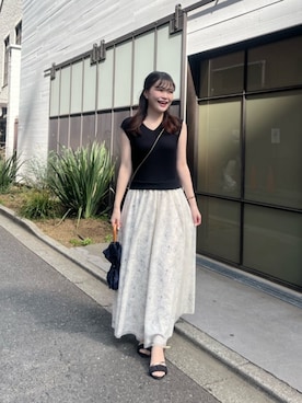 「natural couture（ナチュラルクチュール）のアイテム（その他シューズ）」を使った、コトさん（レディース・163cm）の夏コーディネート