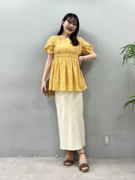 「natural couture（ナチュラルクチュール）のアイテム（その他シューズ）」を使った、コトさん（レディース・163cm）の夏コーディネート