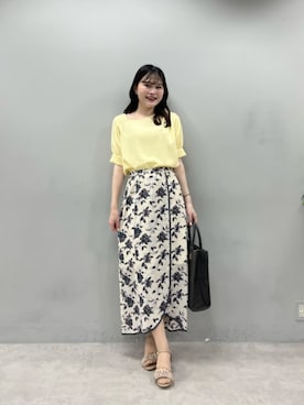 「natural couture（ナチュラルクチュール）のアイテム（シャツ/ブラウス）」を使った、コトさん（レディース・163cm）の夏コーディネート